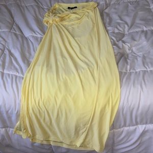 Long yellow side tied summer skirt🌼